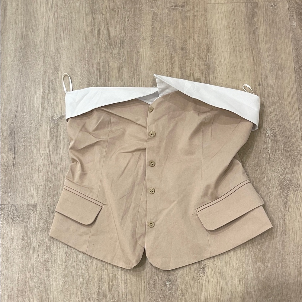 Zara White Button-Up Shirt